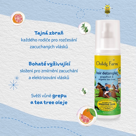 Childs Farm Hair Detangler sprej pro snadné rozčesání vlasů pro děti