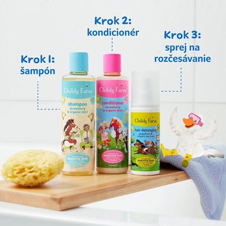 Childs Farm Hair Detangler sprej pre jednoduché rozčesávanie vlasov pre deti