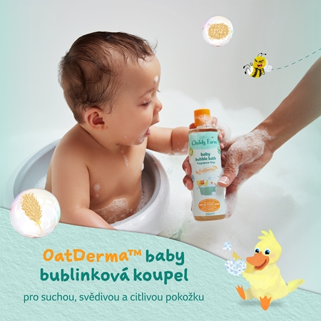 Childs Farm OatDerma Baby Bubble Bath bublinková koupel a mycí gel bez parfemace