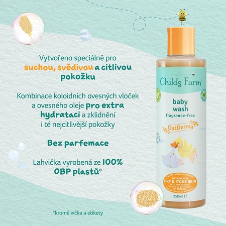 Childs Farm OatDerma Baby Wash mycí emulze bez parfemace pro děti