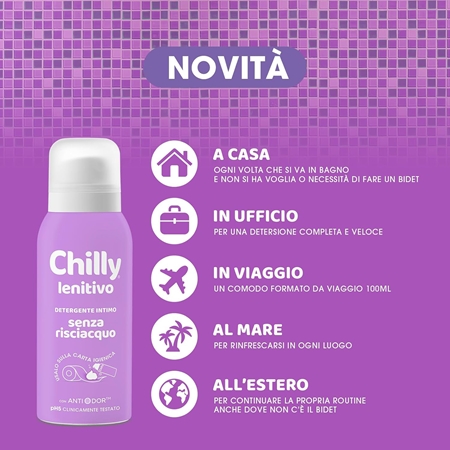 Chilly Lenitivo Senza Risciacquo mousse detergente delicata per l'igiene intima