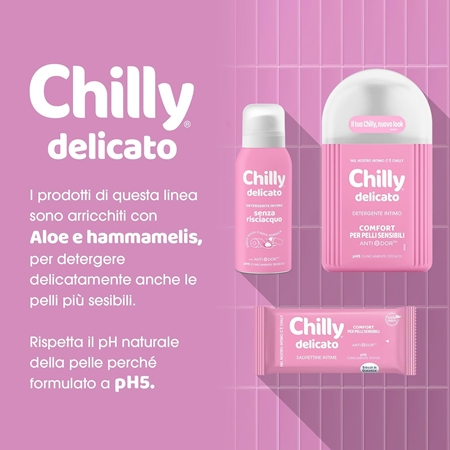 Chilly Delicato Senza Risciacquo mousse detergente delicata per l'igiene intima