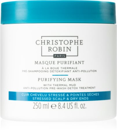 Christophe Robin Purifying Mask with Thermal Mud Cleansing Mask for Hair  Exposed To Air Pollution 