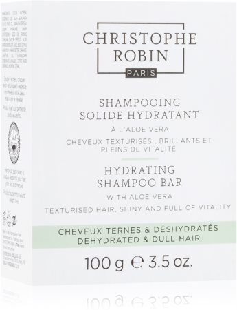 Christophe Robin Hydrating Shampoo Bar with Aloe Vera Σαμπουάν σε μορφή μπάρας για ξηρά και ευαίσθητα μαλλιά