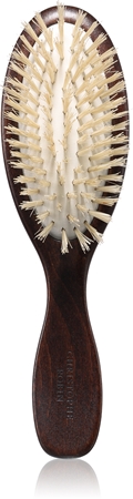 Christophe Robin Travel Hairbrush perie din lemn pentru păr cu peri de mistret