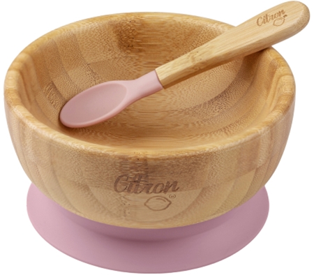 Citron Bamboo Bowl bol con ventosa