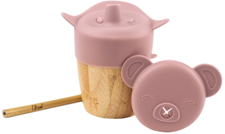 Citron Bamboo Cups tazza con cannuccia