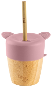 Citron Bamboo Cups tazza con cannuccia
