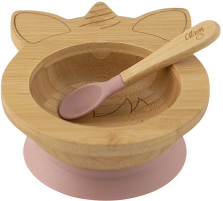 Citron Bamboo Bowl bol con ventosa