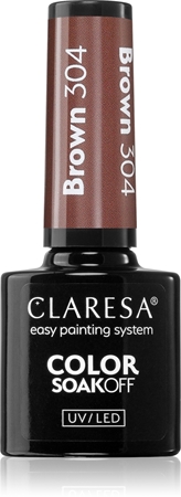 Claresa SoakOff UV/LED Color Brown τζελ βερνίκι νυχιών