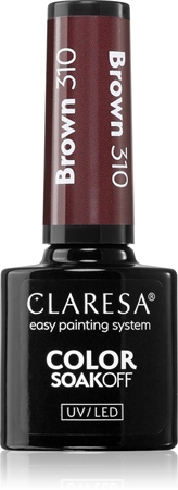 Claresa SoakOff UV/LED Color Brown gelinis nagų lakas