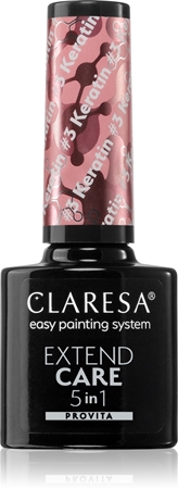 Claresa Extend Care 5 in 1 Keratin podkladový lak pre gélové nechty s vyživujúcim účinkom