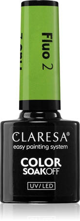Claresa SoakOff UV/LED Color Fluo gélový lak na nechty