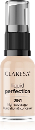 Claresa Liquid Perfection 2in1 високо покривен фон дьо тен