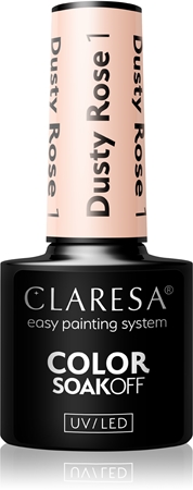 Claresa SoakOff UV/LED Color Dusty Rose gelový lak na nehty