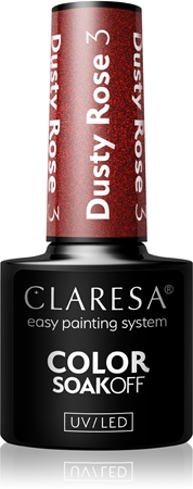 Claresa SoakOff UV/LED Color Dusty Rose gelový lak na nehty