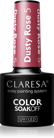 Claresa SoakOff UV/LED Color Dusty Rose gelový lak na nehty