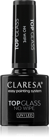 Claresa UV/LED Top Glass No Wipe vrchní gelový lak pro ochranu a lesk bez výpotku