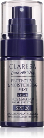 Claresa Care All Day Protective & Moisturising Mist Make-up Fixierspray mit feuchtigkeitsspendender Wirkung