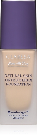 Claresa Care All Day Natural Skin Tinted Serum Foundation fluide teinté léger pour un look naturel