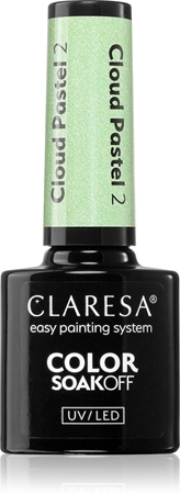 Claresa SoakOff UV/LED Color Cloud Pastel τζελ βερνίκι νυχιών με τη χρήση των UV/LED λαμπτήρων