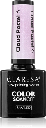 Claresa SoakOff UV/LED Color Cloud Pastel τζελ βερνίκι νυχιών με τη χρήση των UV/LED λαμπτήρων