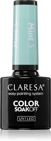 Claresa SoakOff UV/LED Color Mint gelinis nagų lakas