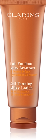Clarins Self Tanning Milky-Lotion Selvbrunende krops- og ansigtslotion med fugtgivende virkning