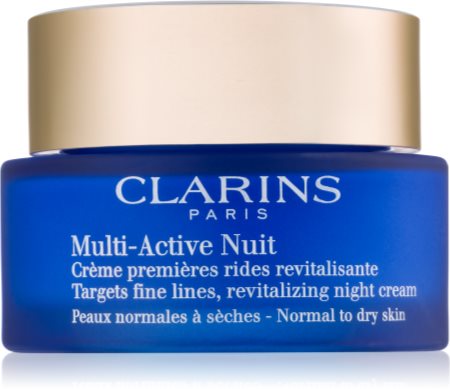 Clarins Multi-Active Night Atdzīvinošs un mitrinošs nakts krēms cīņai ar smalkajām krunciņām normālai un sausai ādai
