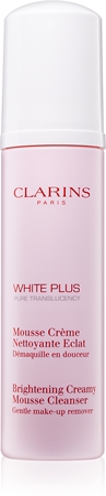 Clarins White Plus Pure Translucency Brightening Creamy Mousse Cleanser spuma de curatat pentru toate tipurile de ten
