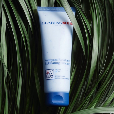 Clarins Men Exfoliating Cleanser čistilni piling za obraz 2 v 1