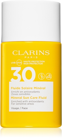 Clarins Mineral Sun Care Fluid fluido mineral com filtro solar para o rosto SPF 30