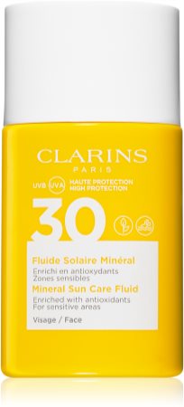 Clarins Sun Fluid Mineral solcreme til ansigt SPF 30 | notino.dk