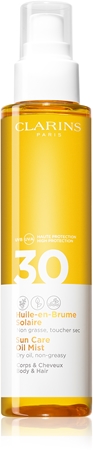 Clarins Sun Care Oil Mist suchý olej na vlasy i tělo SPF 30