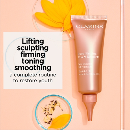 Clarins Extra-Firming Youthful Lift Neck & Décolleté Care zpevňující krém na krk a dekolt proti vráskám a tmavým skvrnám