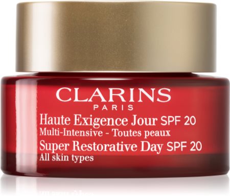 Clarins Super Restorative Day krem liftingujący na dzień przeciw zmarszczkom do każdego rodzaju skóry SPF 20