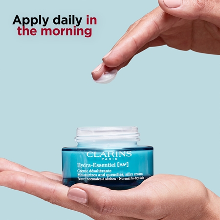 Clarins Hydra-Essentiel [HA²] Silky Cream crème de jour hydratante et raffermissante à l'acide hyaluronique
