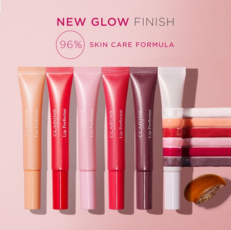 Clarins Lip Perfector Glow třpytivý lesk na rty a tváře