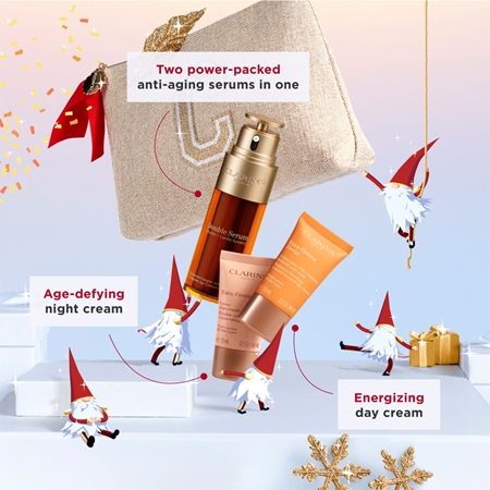 Clarins Double Serum & Extra Firming Collection vánoční dárková sada proti vráskám
