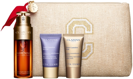 Clarins Double Serum & Nutri-Lumière Collection coffret de Noël pour peaux matures