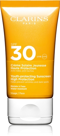 Clarins Youth-Protecting Sunscreen High Protection veido kremas nuo saulės SPF 30