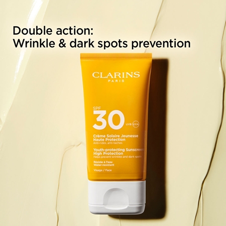 Clarins Youth-Protecting Sunscreen High Protection veido kremas nuo saulės SPF 30
