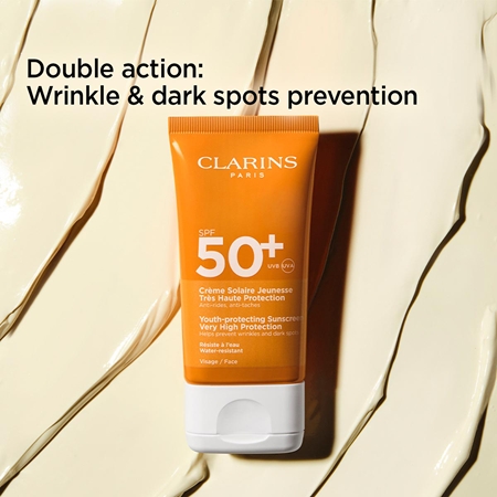 Clarins Sun Care Youth-Protecting Sunscreen crème solaire visage SPF 50+
