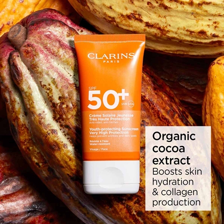 Clarins Sun Care Youth-Protecting Sunscreen crème solaire visage SPF 50+