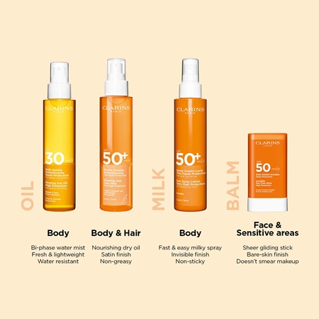 Clarins Sun Care Glowing Oil Huile sèche cheveux et corps SPF 30