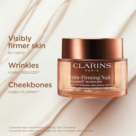 Clarins Extra-Firming Night Cream Refill crème de nuit liftante anti-rides pour peaux sèches