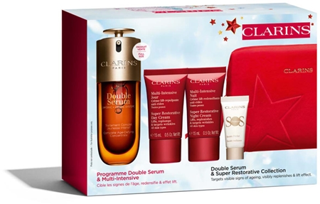 Clarins Double Serum & Super Restorative Collection Dāvanu komplekts nobriedušajai ādai Luminosity