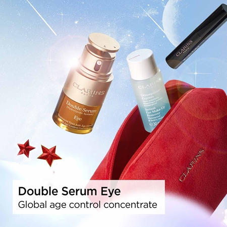 Clarins Double Serum Eye Collection Kinkekomplekt silmade piirkonnale 01 Perfect Black