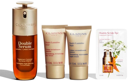 Clarins Double Serum & Nutri-Lumière Collection coffret cadeau pour peaux matures