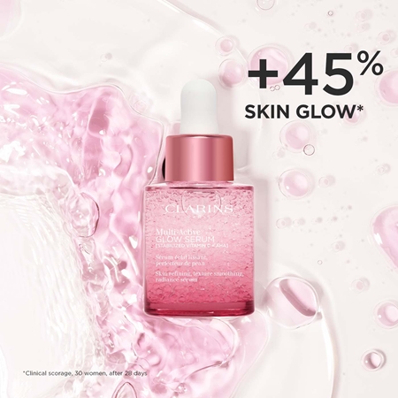 Clarins Multi-Active Glow Serum ser cu efect iluminator cu efect de netezire